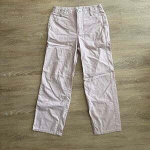 Women’s Light Pink Straight Leg Denim Pants, Size 8